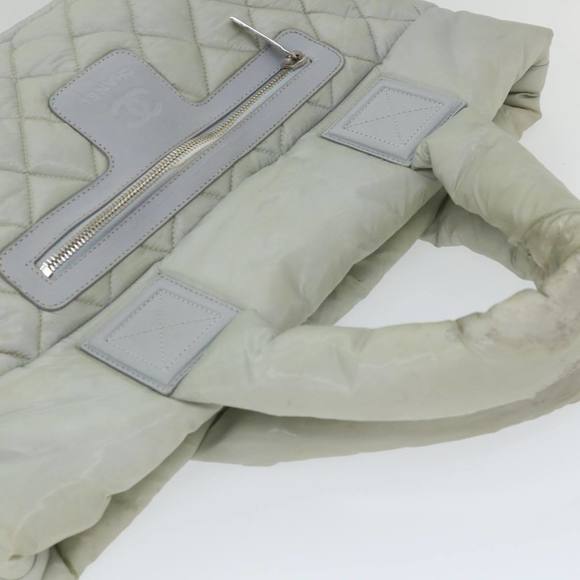 CHANEL Cococoon Hand Bag Nylon Gray CC Auth bs9551 - Picture 6 of 16